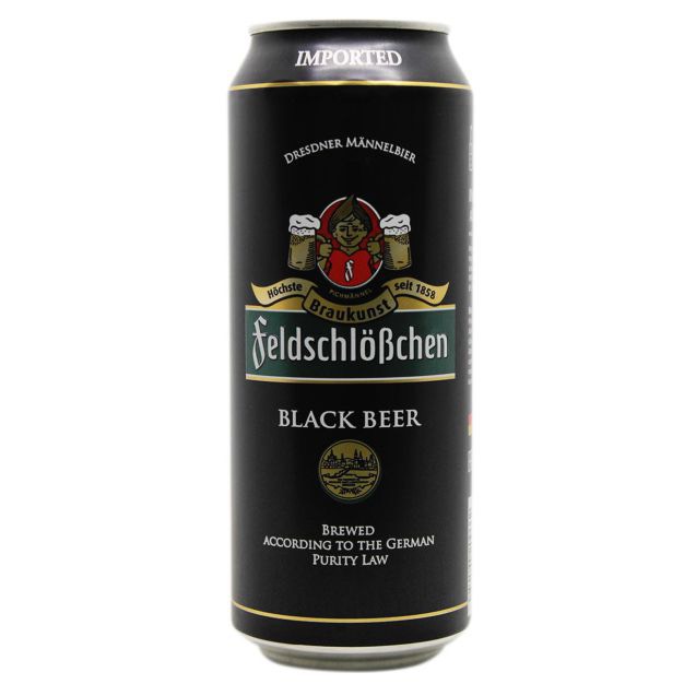 Bia Feldschlobchen Black 5% – Lon 500ml – Thùng 24 Lon
