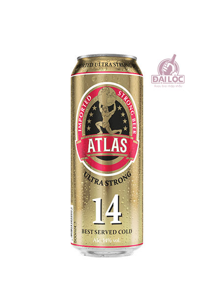 Bia Atlas Utltra Strong 14% – Lon 500ml – Thùng 24 Lon