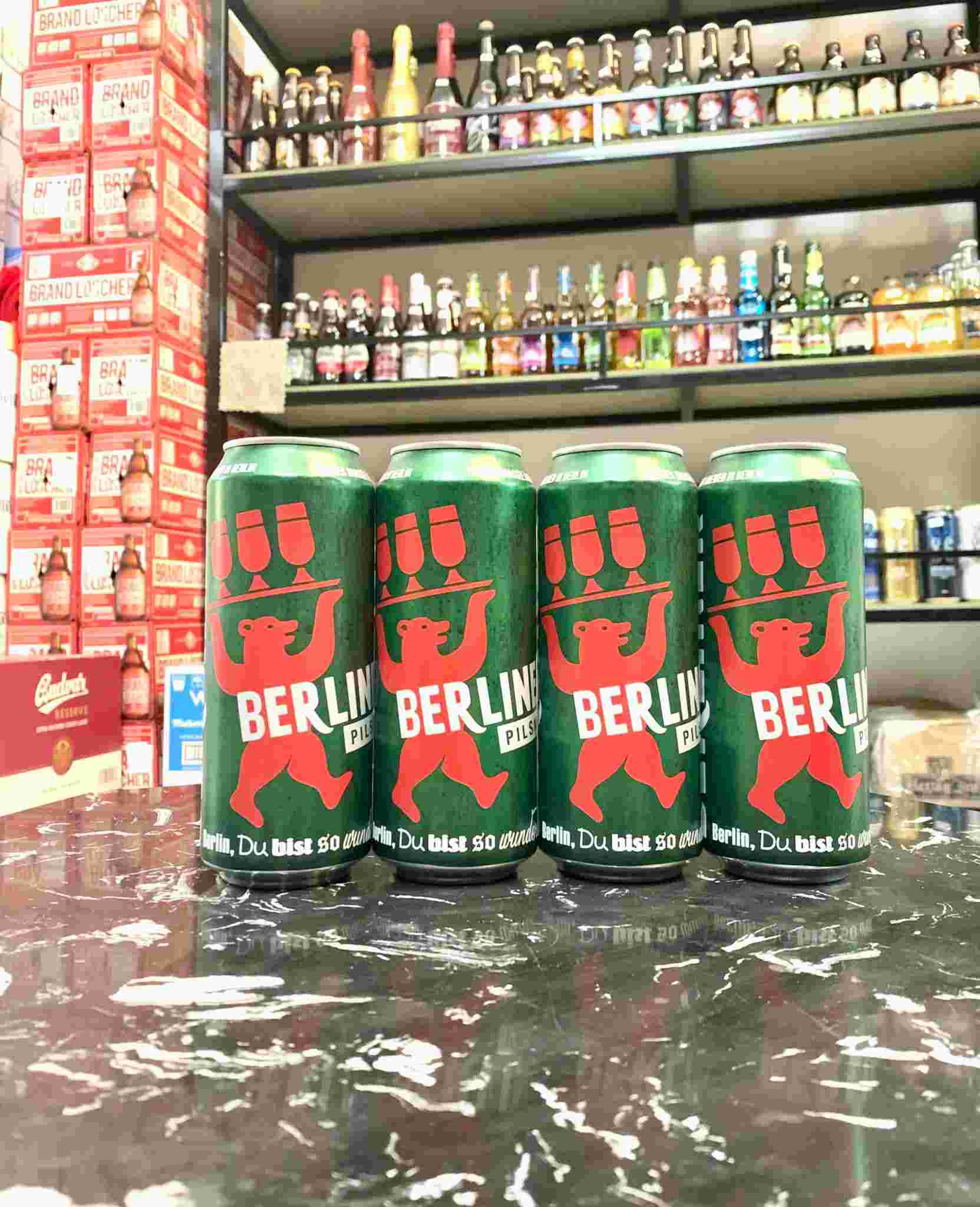 Bia Berliner Pils 5% – Lon 500ml – Thùng 24 Lon