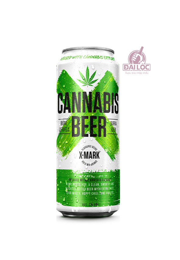 Bia X Mark Cannabis Beer 5% – Lon 500ml – Thùng 12 Lon