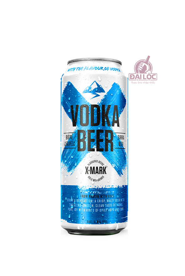 BIA X Mark Vodka Beer 5.9% – Lon 500ml – Thùng 12 Lon