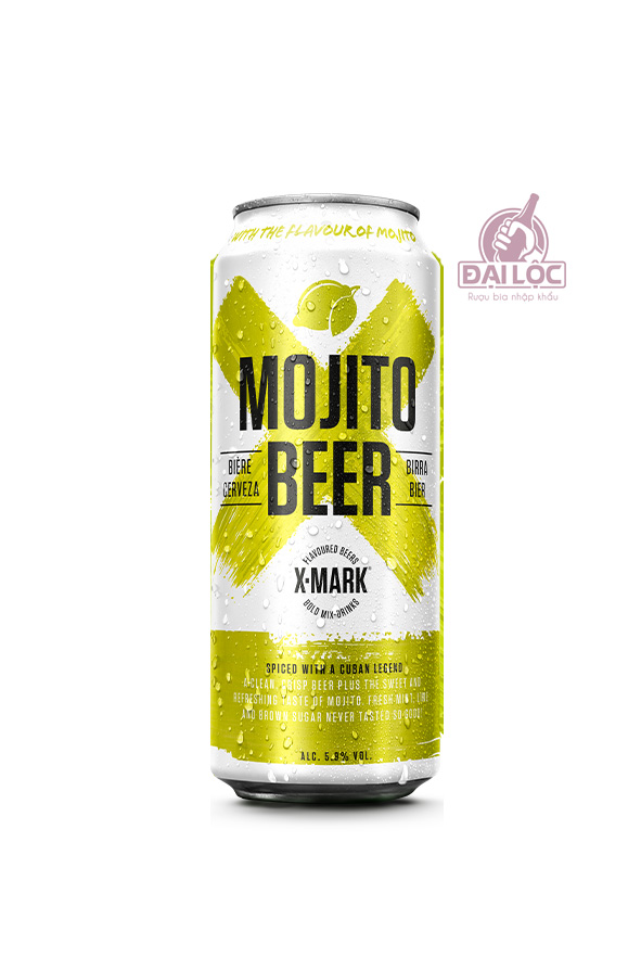 Bia X Mark Mojito Beer 5.9% – Lon 500ml – Thùng 12 Lon