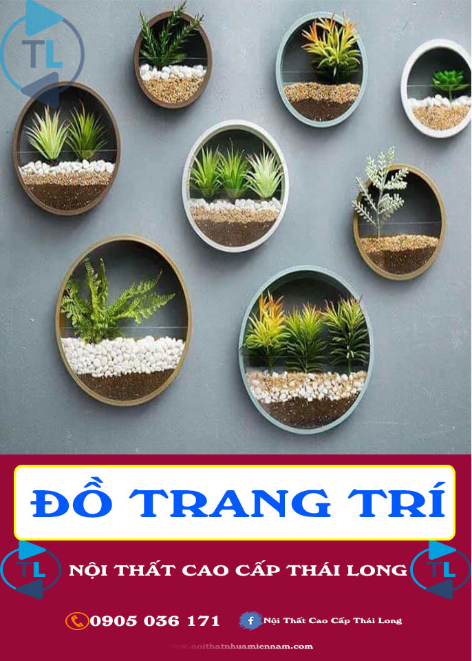 Bộ tiểu cảnh trang trí 5 khung tròn