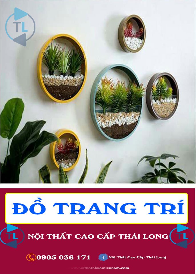 Bộ tiểu cảnh trang trí 5 khung tròn