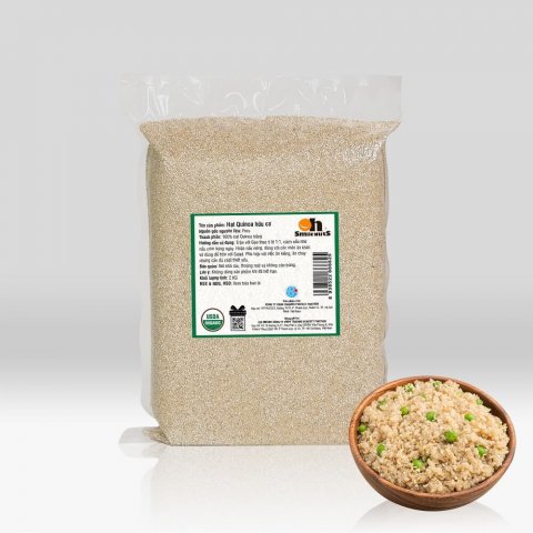 Hạt Quinoa Diêm Mạch Trắng Hữu Cơ Peru Smile Nuts Túi 2Kg