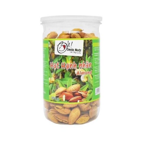 Hạt Hạnh Nhân Mỹ Rang Bơ Smile Nuts Hộp 350g