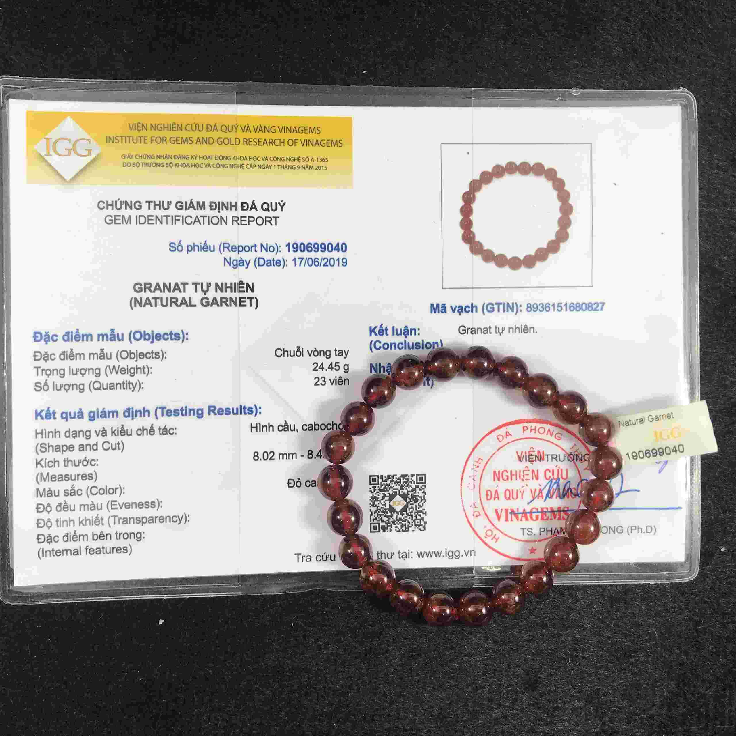 Vòng Đá Garnet  Hợp mệnh Hỏa và  Thổ