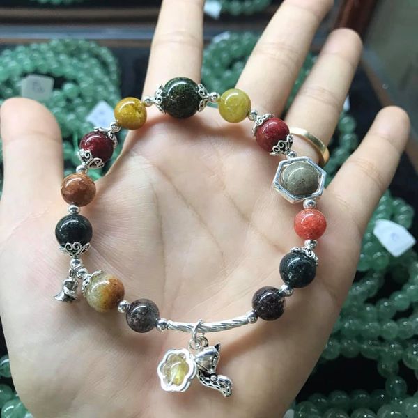 Vòng tay  ưu linh đa sắc  mix Bạc  siêu đẹp  – Mang may mắn tài lộc tới tất cả cung mệnh