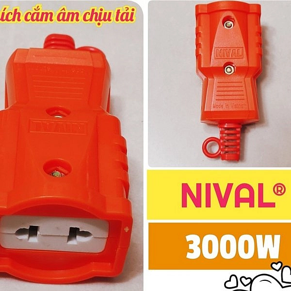 Phích nối âm công nghiệp màu cam PA107