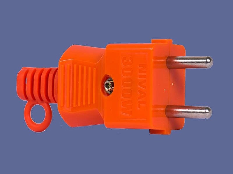 Phích cắm công nghiệp 3000w màu cam Nival PN504