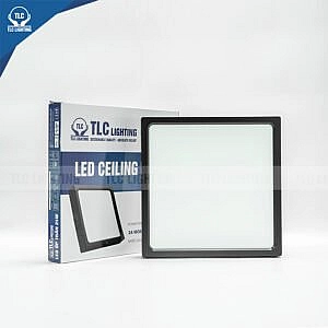 Đèn LED ốp trần 18W vuông vỏ trắng – Ba màu