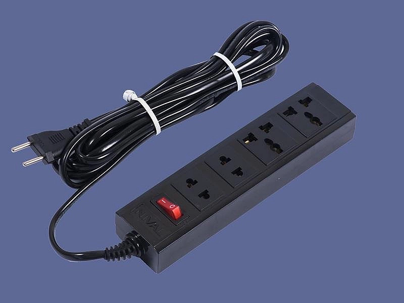 Ổ cắm chịu tải có dây 4 ổ cắm Nival N412