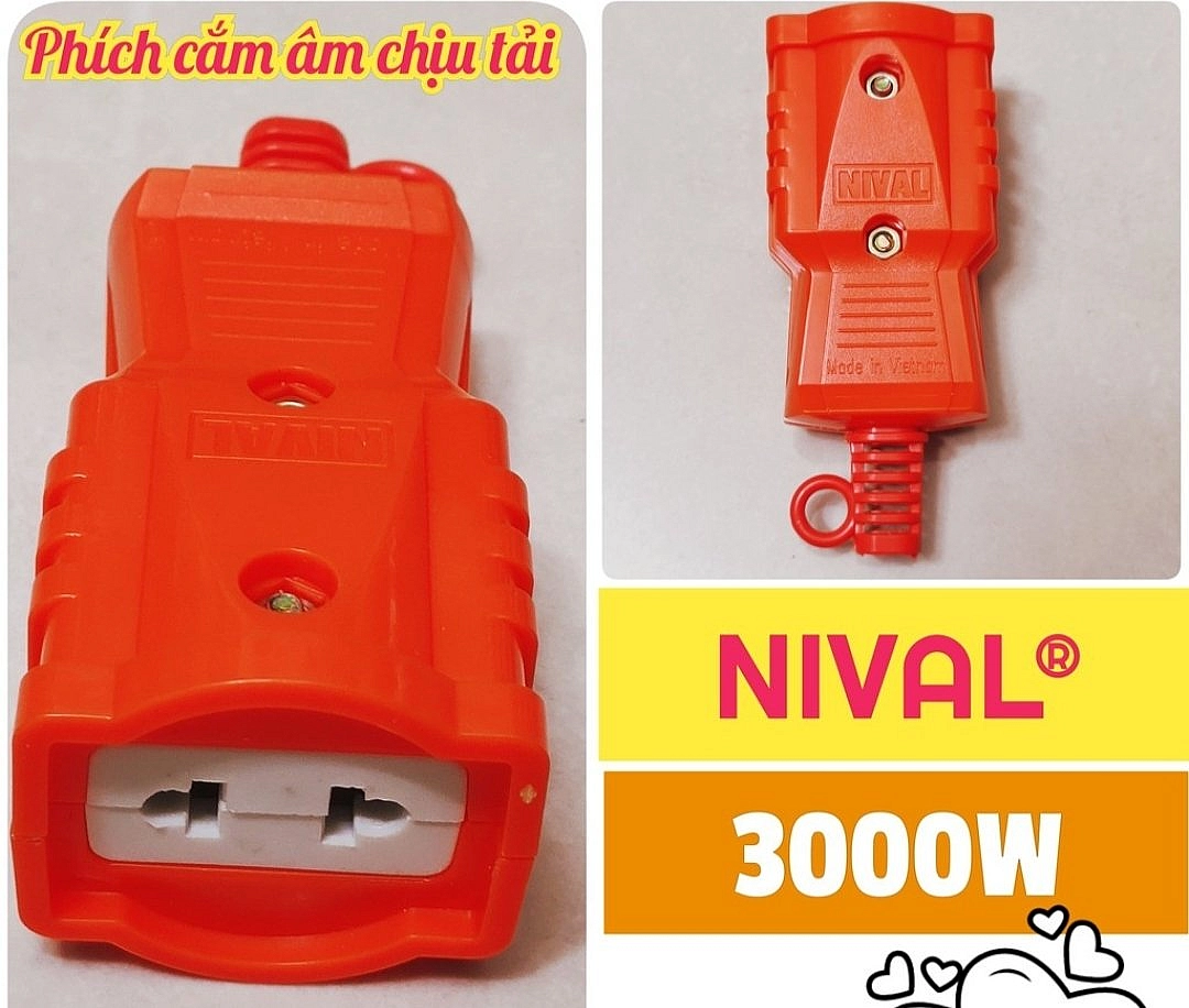 Phích nối âm công nghiệp màu cam PA107