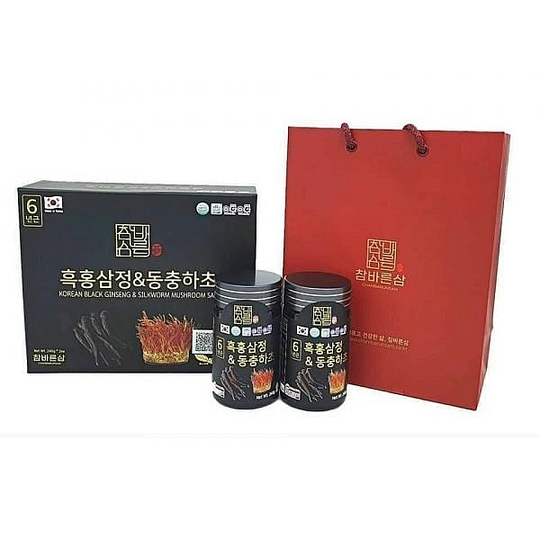 Cao hắc sâm đông trùng hạ thảo Hàn Quốc hộp 2 lọ x 240gr