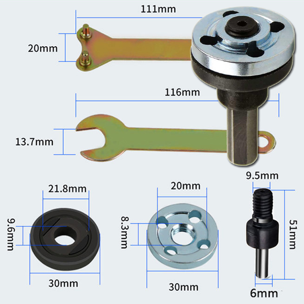 Đầu chuyển khoan thành cắt trục 6mm