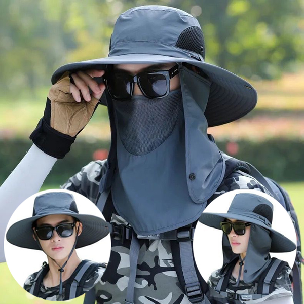 Mũ chống nắng rộng vành kèm khẩu trang, mũ câu