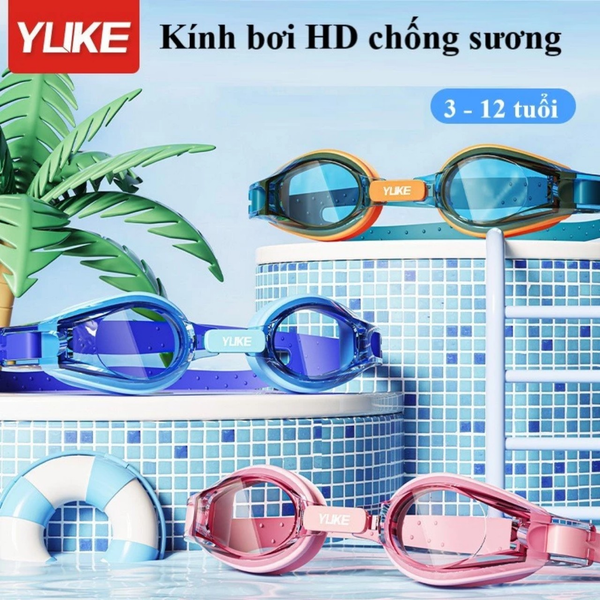 Kính bơi trẻ em YUKE SC22 kính HD/ chống sương/ chống nước/ nhập khẩu chính hãng