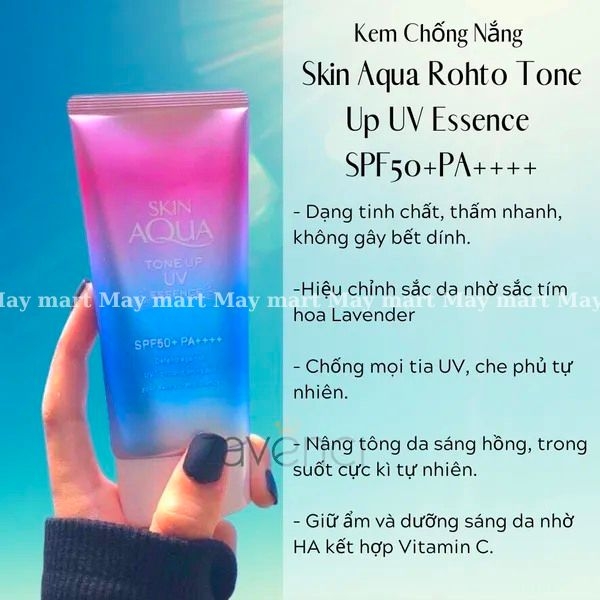 Kem Chống Nắng Nâng Tông Da Skin Aqua Tone Up UV Essence SPF 50+ PA++++ 80g - Nội Địa Nhật