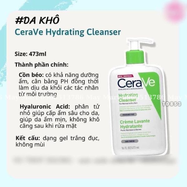 Sữa Rửa Mặt CeraVe Sạch Sâu Cho Da Thường Đến Da Dầu 473ml