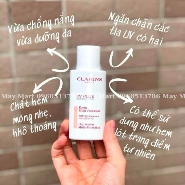 Kem Chống Nắng CLARINS SPF50/PA++++ Màu Hồng Rosy Glow Pink 50ml