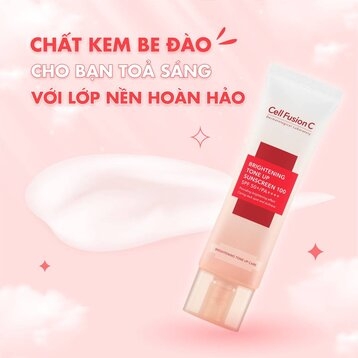 Kem Chống Nắng Cell Fusion C Nâng Tông Da Tuýp 50ml Brightening Tone Up Sunscreen 100 SPF50+/ PA ++++