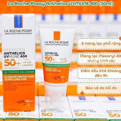 Kem chống nắng giảm bóng nhờn La Roche-Posay Anthelios 50+ bảo vệ da trước tác hại của tia UVA/UVB (50ml)