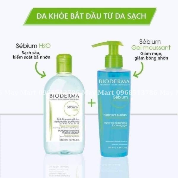 Gel Rửa Mặt Bioderma Dành Cho Da Dầu & Hỗn Hợp 500ml