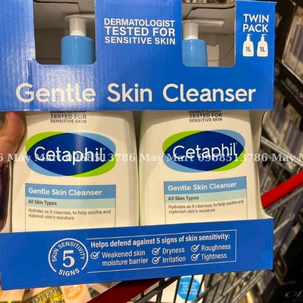 Combo 2 Chai Sữa Rửa Mặt Cetaphil Dịu Lành Cho Da Nhạy Cảm 591ml (Mới)