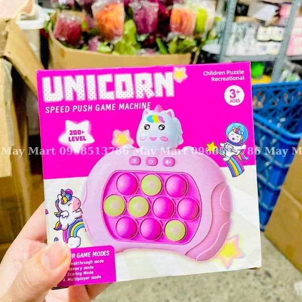 Đồ chơi Pop it thế hệ mới - máy điện tử chơi game Pop it giải trí theo đèn nhạc với nhiều cấp độ