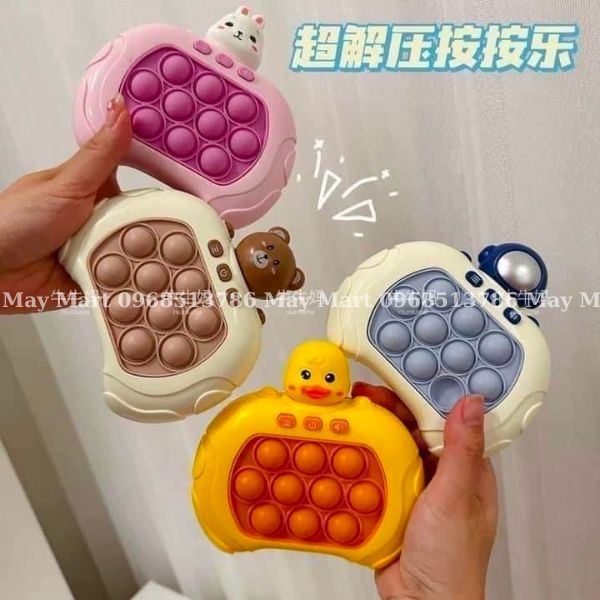 Đồ chơi Pop it thế hệ mới - máy điện tử chơi game Pop it giải trí theo đèn nhạc với nhiều cấp độ