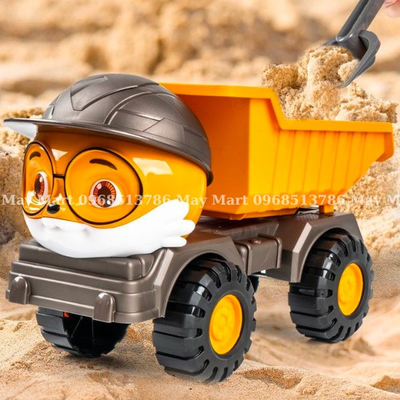 Xe Đồ Chơi- Ô tô đồ chơi, bộ xe công trình mô hình nhân vật sóc cấu trúc hoạt động như xe thật đồ chơi cho bé