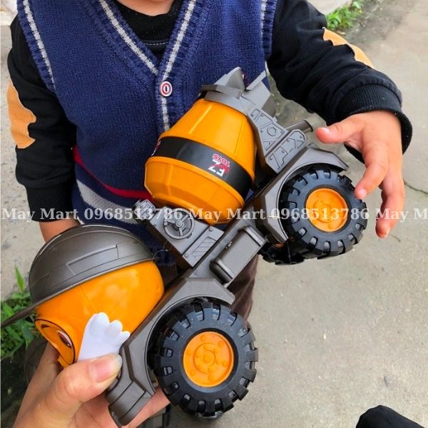 Xe Đồ Chơi- Ô tô đồ chơi, bộ xe công trình mô hình nhân vật sóc cấu trúc hoạt động như xe thật đồ chơi cho bé