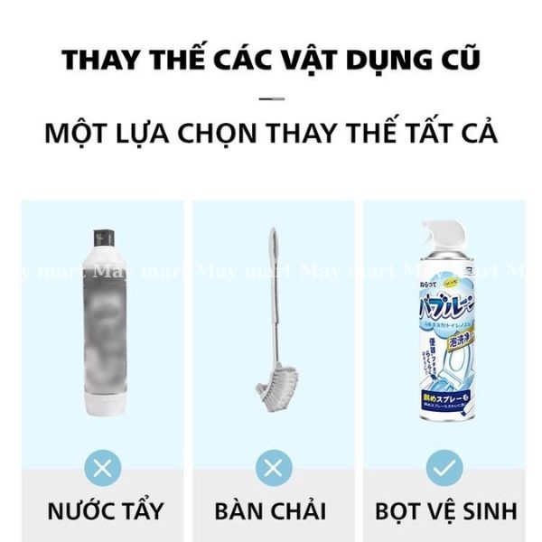 CHAI XỊT BỌT VỆ SINH TOILET, NHÀ TẮM ĐA NĂNG