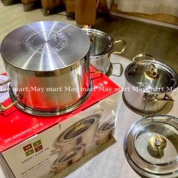 Bộ Nồi 3 Món Inox Cao Cấp MISU LOUIS