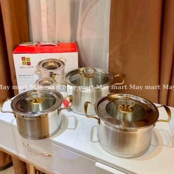 Bộ Nồi 3 Món Inox Cao Cấp MISU LOUIS