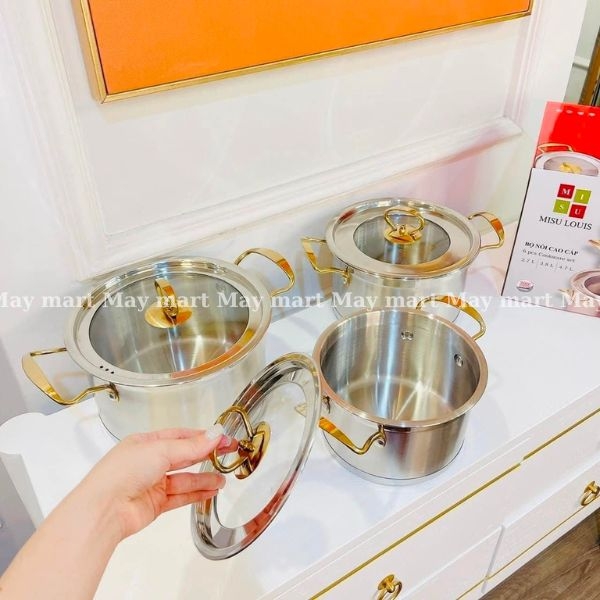 Bộ Nồi 3 Món Inox Cao Cấp MISU LOUIS