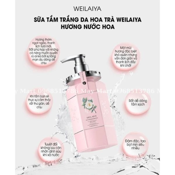 Sữa Tắm Trắng Da Hoa Trà Weilaiya Niacinamide Shower Gel✨✨