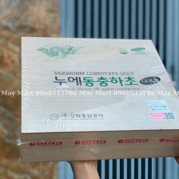 NƯỚC ĐÔNG TRÙNG HẠ THẢO HỘP GỖ TRẮNG  60 GÓI * 30ML