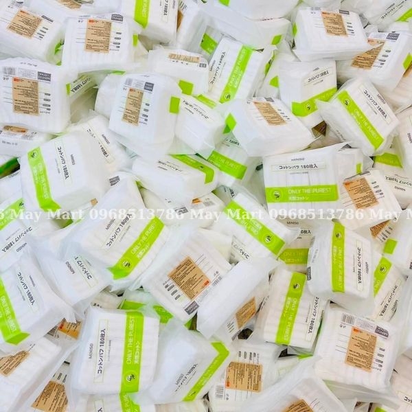 Bông Tẩy Trang Miniso Only The Purest 180 Miếng