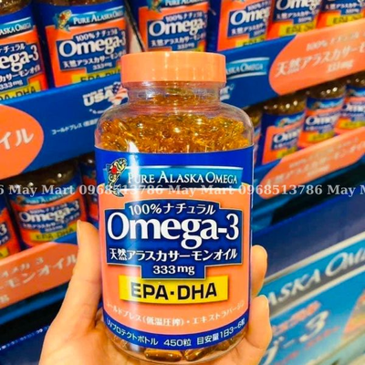 Viên dầu cá hồi Pure Alaska Omega 3 Wild Salmon Oil 1,000MG - loại 210 viên