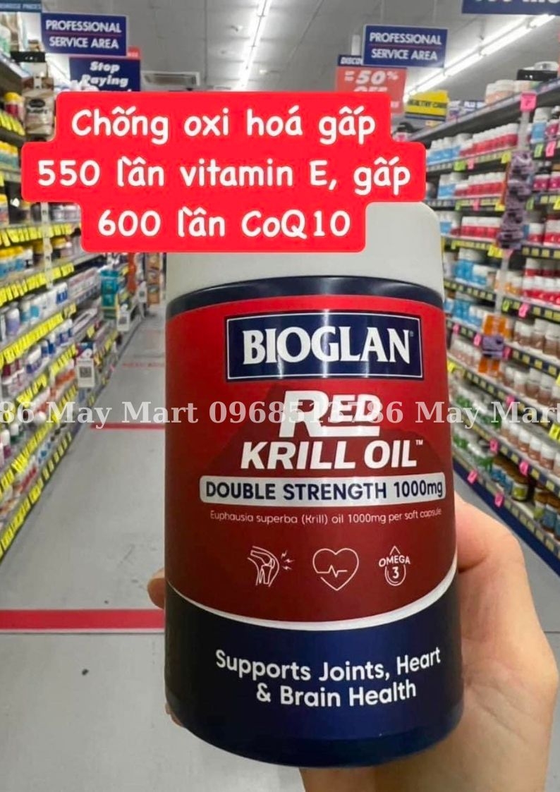 Dầu Nhuyễn Thể Bioglan Red Krill Oil 1000mg 60 Viên