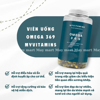 Thực phẩm chức năng Viên uống Omega 3 6 9 Myvitamins 120 Softgel của Pháp