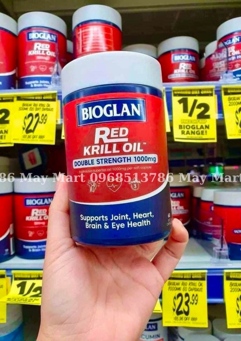 Dầu Nhuyễn Thể Bioglan Red Krill Oil 1000mg 60 Viên