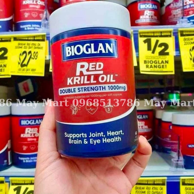 Dầu Nhuyễn Thể Bioglan Red Krill Oil 1000mg 60 Viên