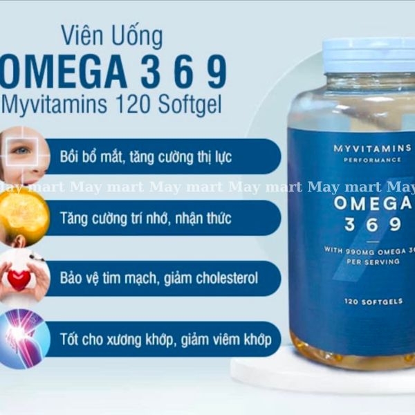 Thực phẩm chức năng Viên uống Omega 3 6 9 Myvitamins 120 Softgel của Pháp