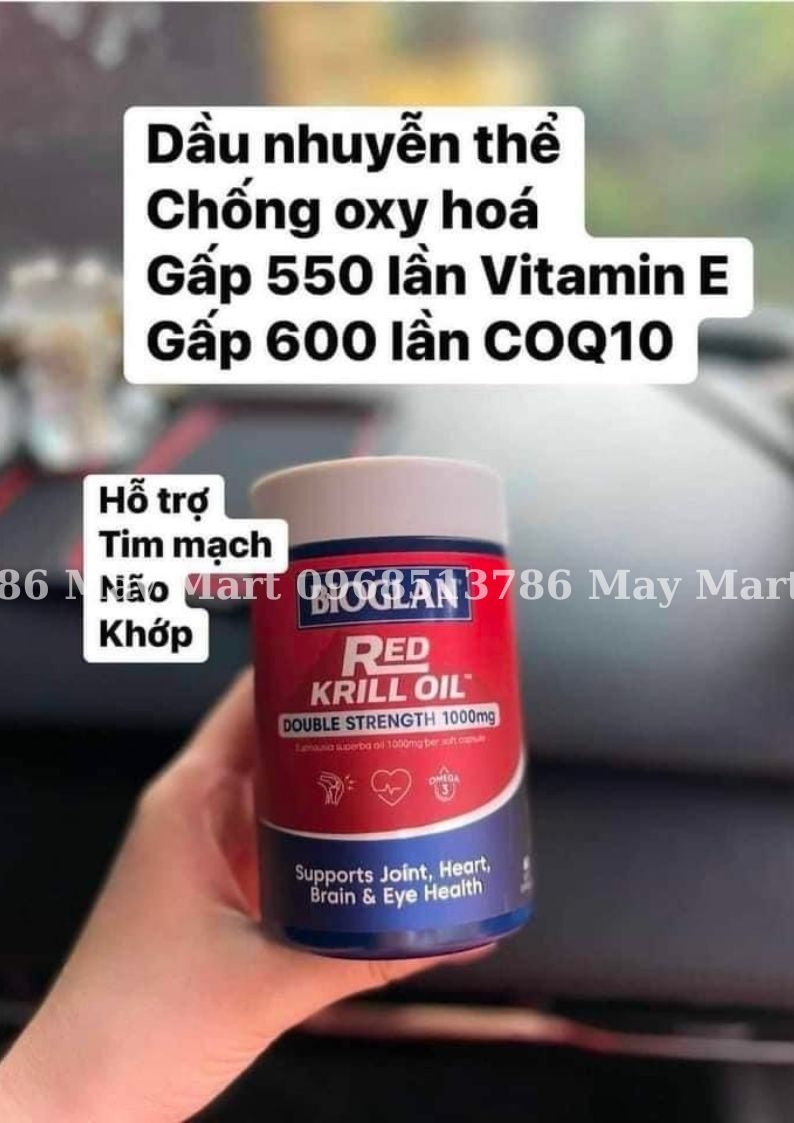 Dầu Nhuyễn Thể Bioglan Red Krill Oil 1000mg 60 Viên