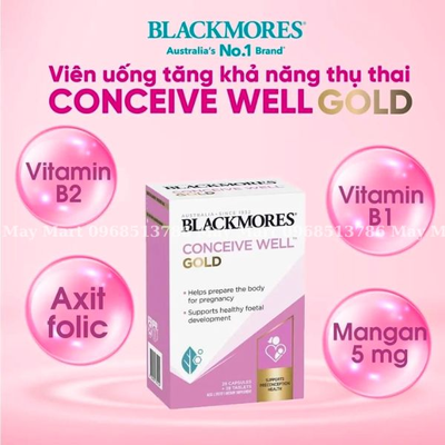 Blackmores Conceive Well Gold - Thuốc bổ trứng tăng khả năng thụ thai