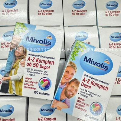 Vitamin Tổng Hợp Mivolis A Z Depot Ab Cho Người Trên 50 Tuổi, 100 Viên