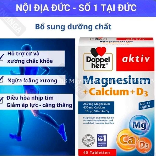 VIÊN BỔ SUNG MAGNESIUM CALCIUM D3 CỦA DOPPELHERZ AKTIV