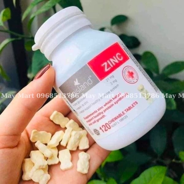 Viên nhai bổ sung kẽm cho bé Bio Island Zinc 120 viên của Úc